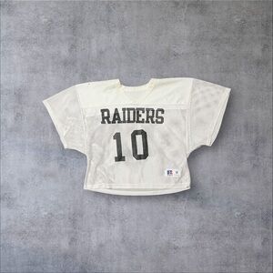 Distressed Cropped Los Angeles Raiders Jersey